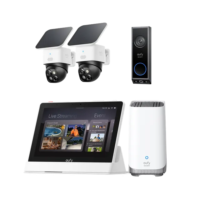 eufy-solocam-s340-x2-video-doorbell-e340-homebase-s380-smart-display-e10-kit-de- image 1