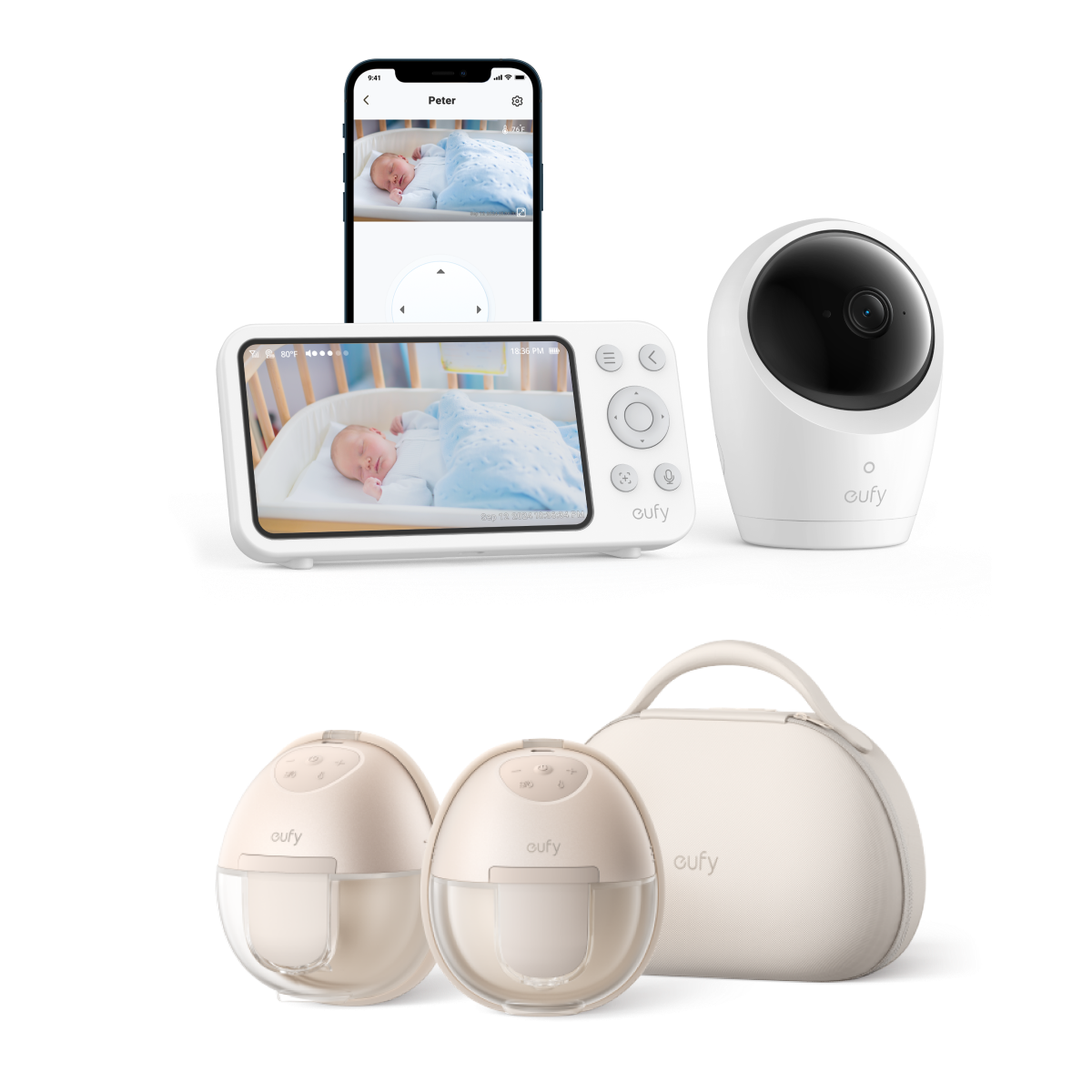eufy-breast-pump-s1-pro-baby-monitor-e20-pack-tire-lait-lectrique-babyphone-2k image 1