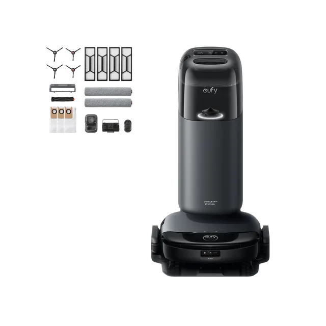 eufy-s1-avec-station-tout-en-un-uniclean-10-en-1-kit-d-accessoires-robot-laveur- image 1