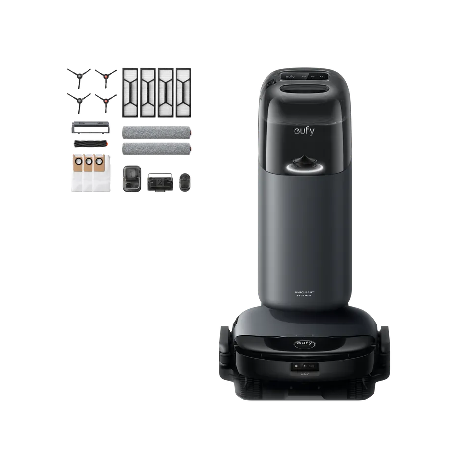 eufy-s1-avec-station-tout-en-un-uniclean-10-en-1-kit-d-accessoires-robot-laveur- image 1