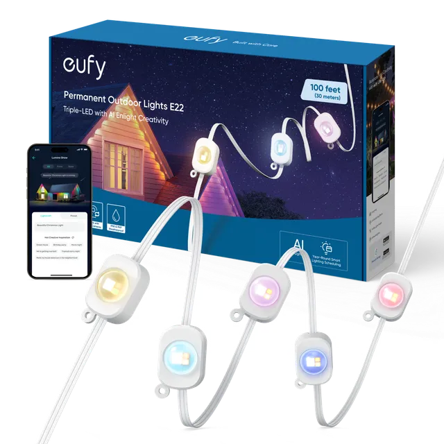 eufy-permanent-outdoor-light-e22-30m-guirlande-ext-rieure-led-connect-e-60-lampe image 1