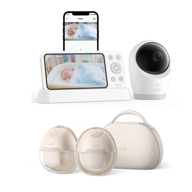 eufy-breast-pump-s1-pro-et-baby-monitor-e21-tire-lait-portable-chauffant-heatflo image 1