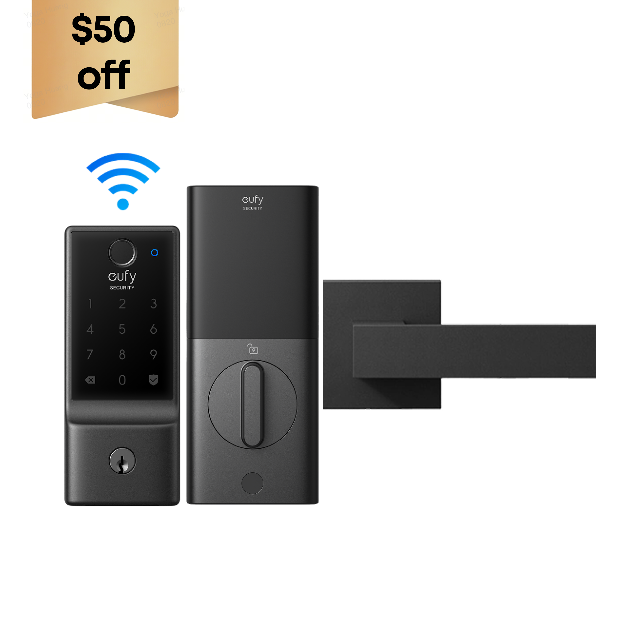 eufy-smart-lock-c220-avec-poign-e-de-porte-serrure-connect-e-biom-trique image 1