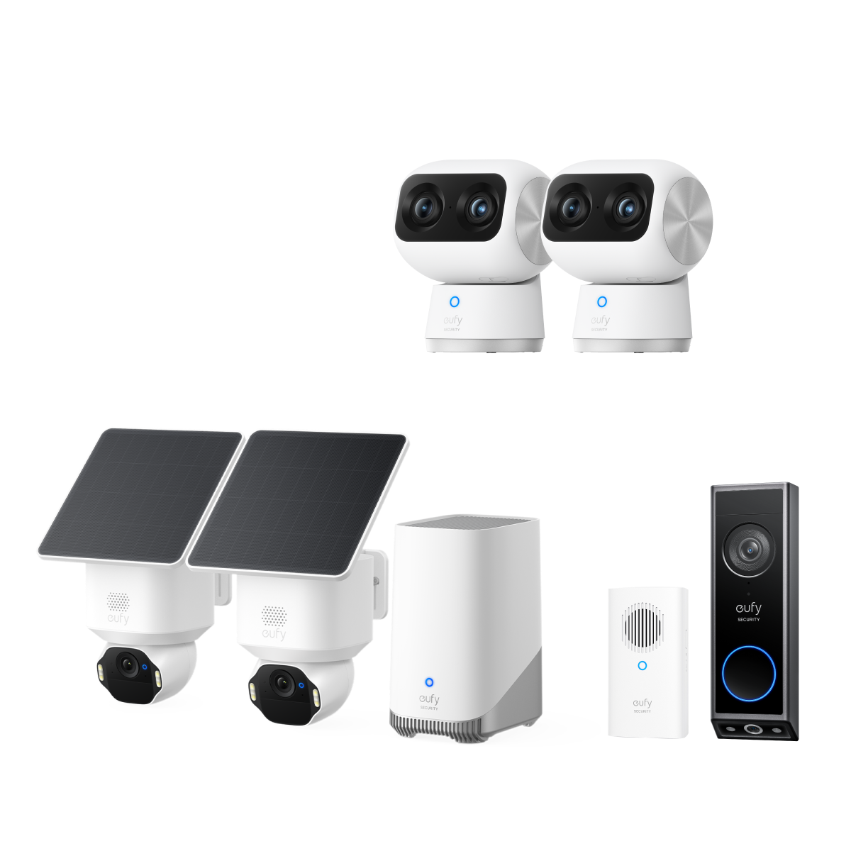 eufy-kit-vid-osurveillance-4k-2x-solocam-e42-homebase-s380-2x-s350-sonnette-e340 image 1