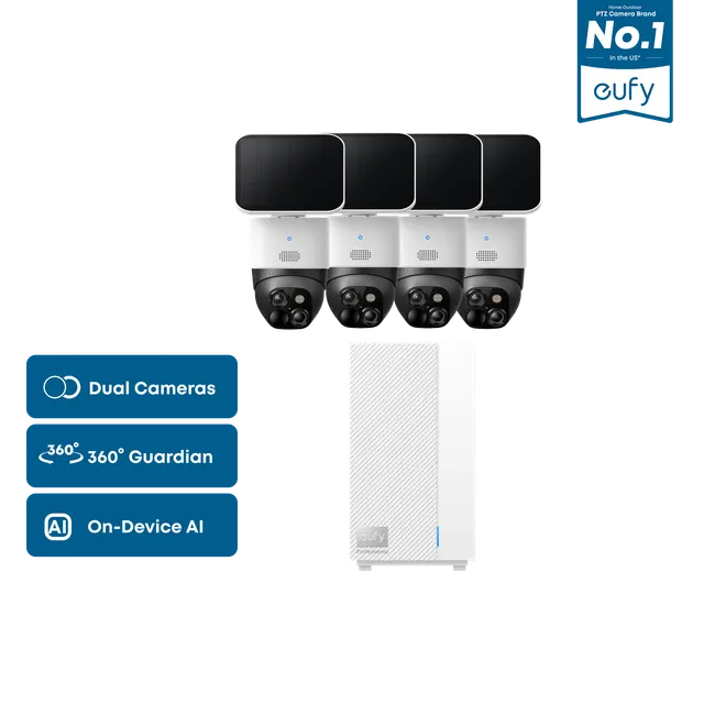eufy-solocam-s340-kit-4-cam-ras-homebase-professional-s1-kit-ext-rieur-solaire-3 image 1