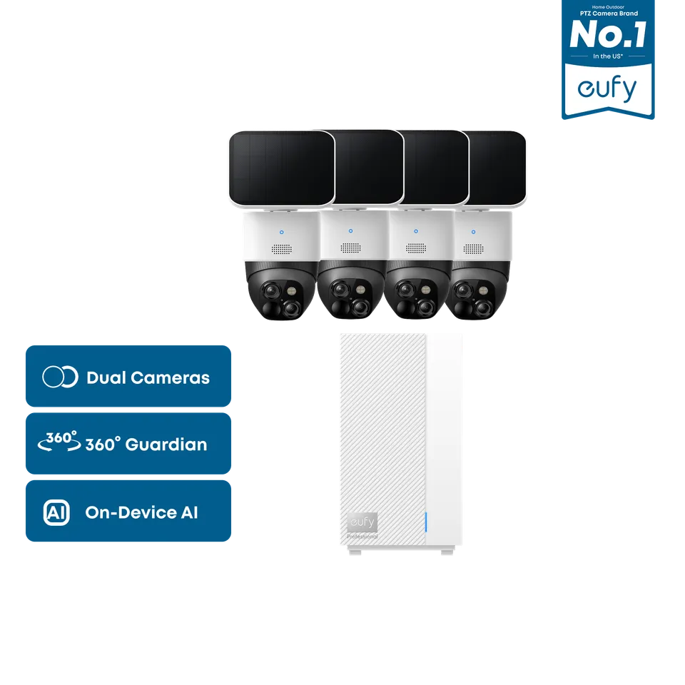 eufy-solocam-s340-kit-4-cam-ras-homebase-professional-s1-kit-ext-rieur-solaire-3 image 1