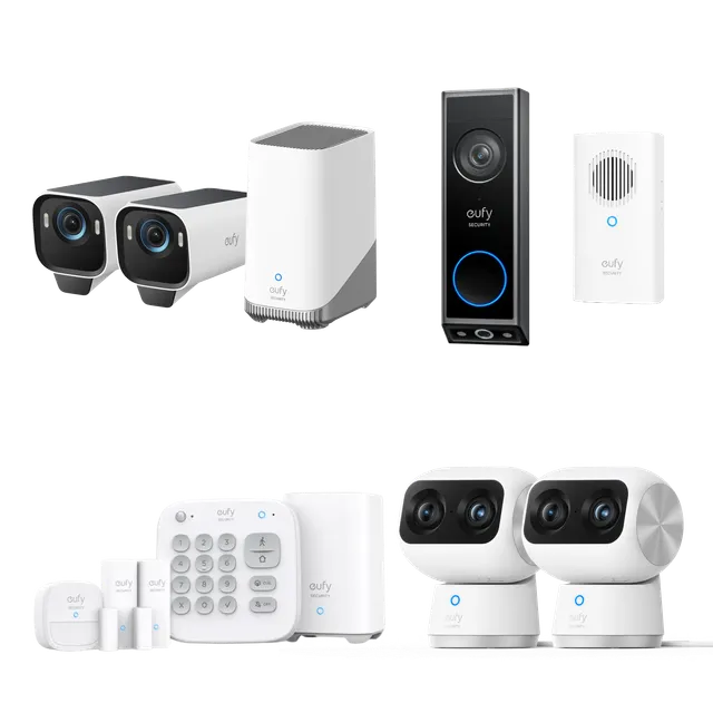 eufy-pack-s-curit-maison-deluxe-eufycam-s3-pro-alarme-sonnette-e340-cam-s350 image 1