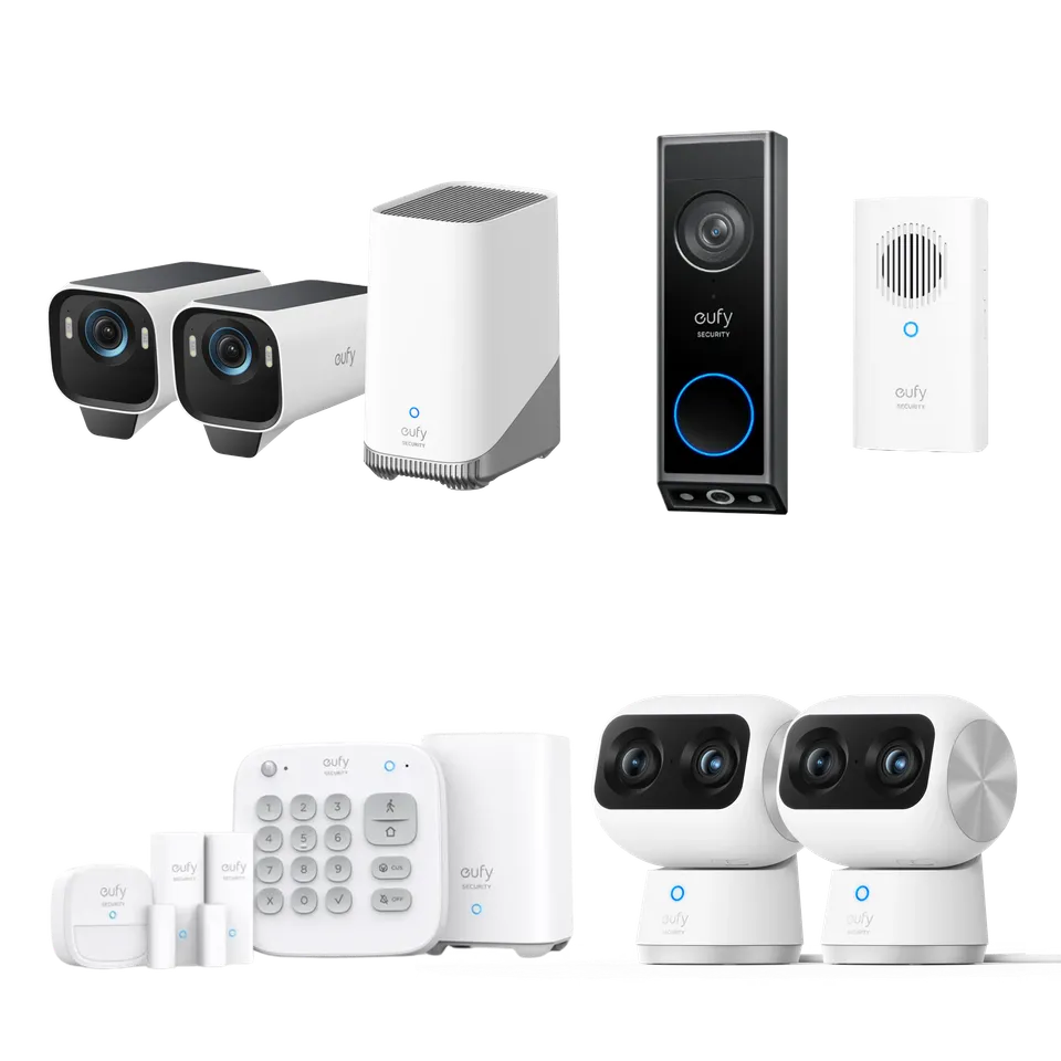 eufy-pack-s-curit-maison-deluxe-eufycam-s3-pro-alarme-sonnette-e340-cam-s350 image 1