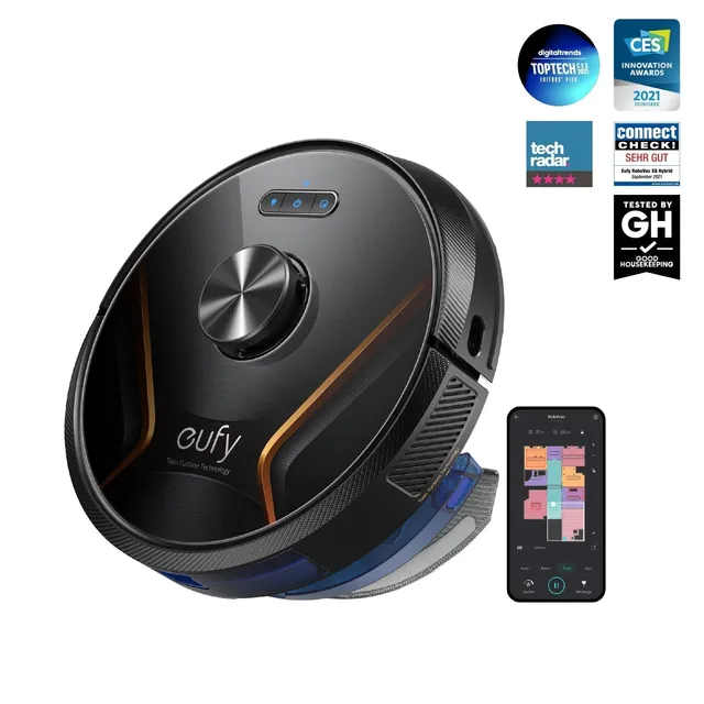 eufy-robovac-x8-hybrid-robot-aspirateur-et-laveur-2-x-2000-pa-twin-turbine image 1