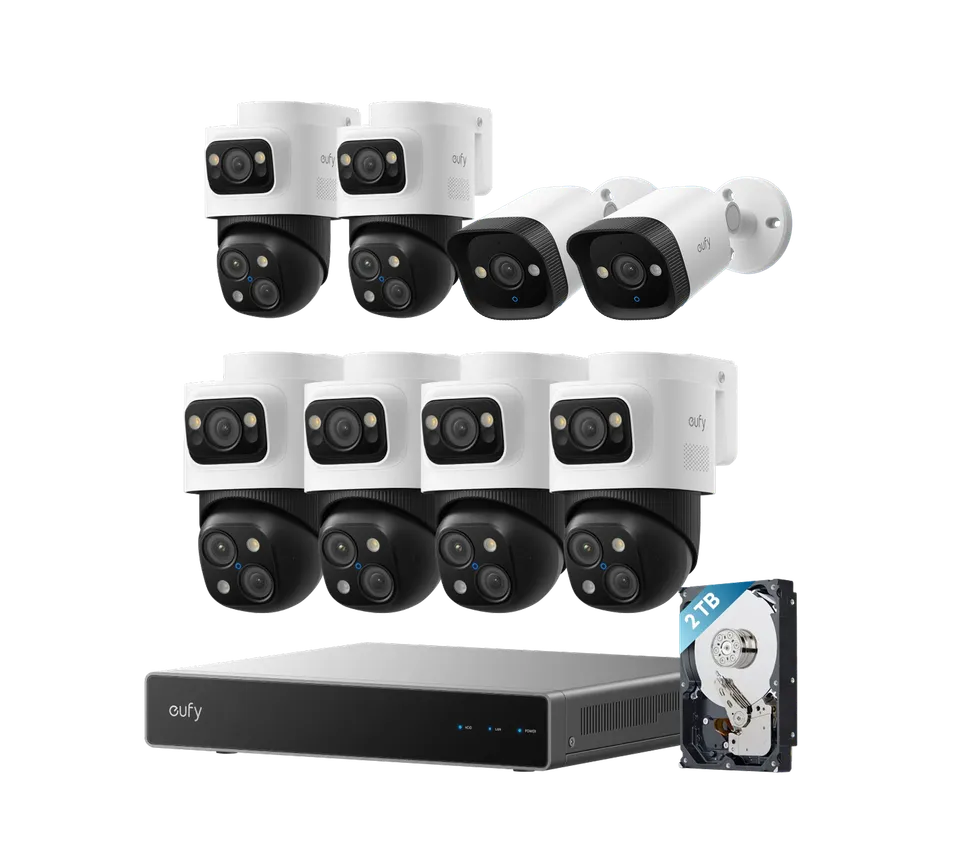 eufy-poe-nvr-kit-8-cam-ras-s4-max-2-bullet-ptz-s4-2-poe-bullet-e40 image 1