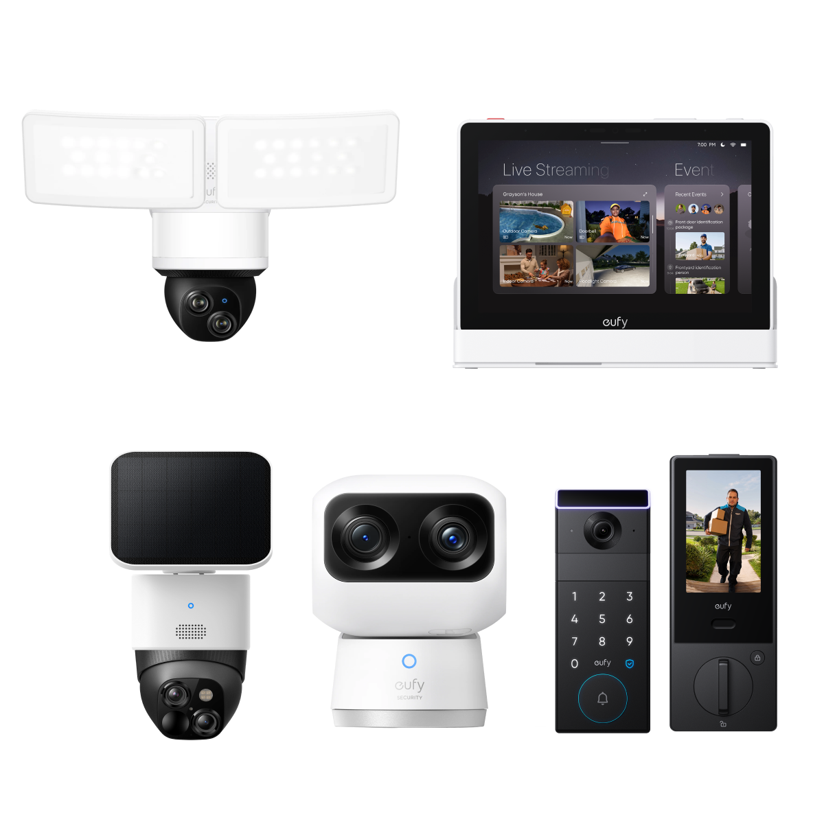eufy-pack-maison-connect-e-smart-home-bundle-avec-smart-display-e10-solocam-s340 image 1