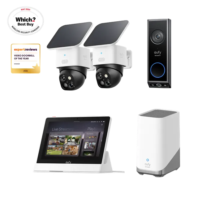 eufy-solocam-s340-pack-2-cam-ras-sonnette-vid-o-e340-homebase-s380-smart-display image 1