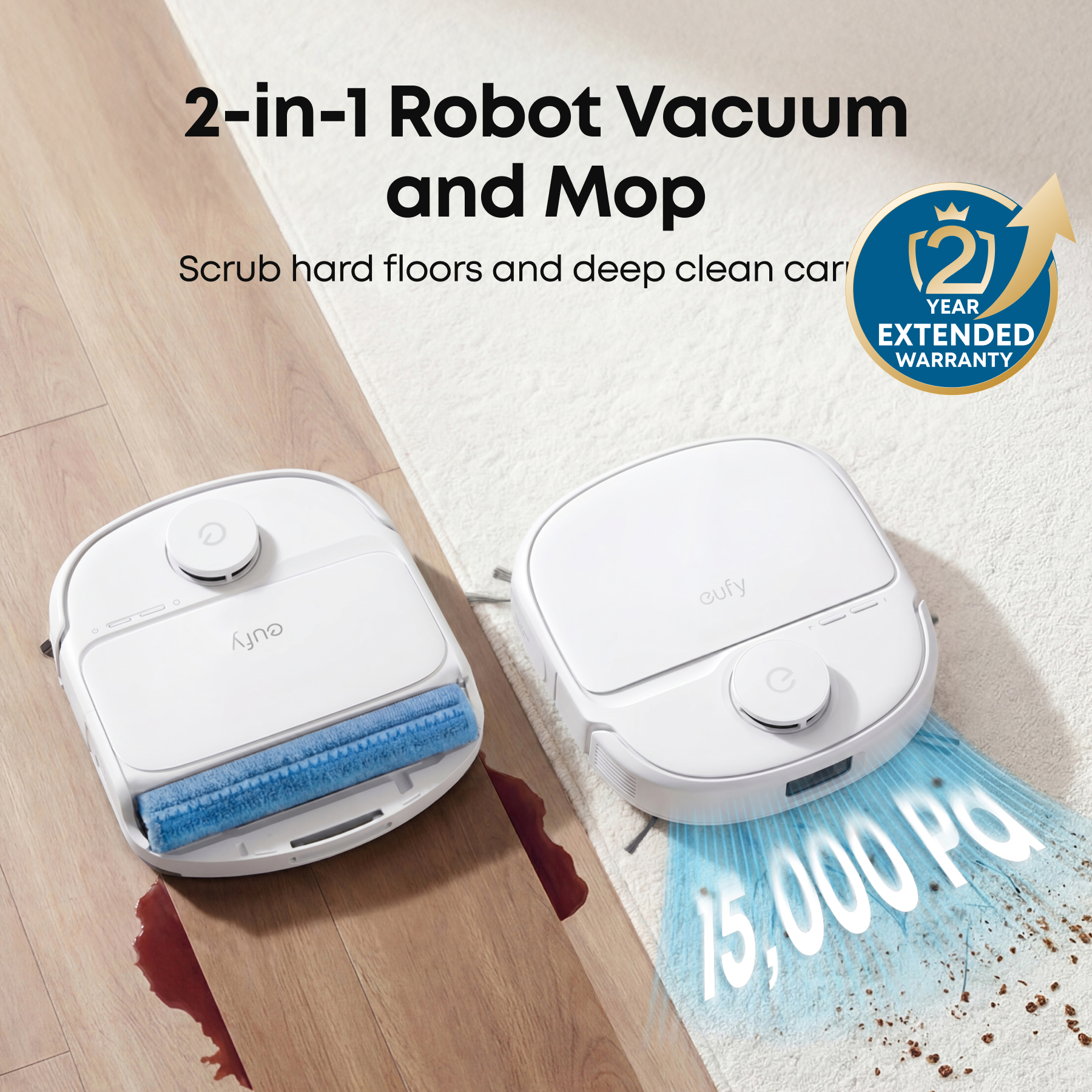 eufy-omni-c28-blanc-robot-aspirateur-laveur-kit-6-mois-et-solution-sol image 3