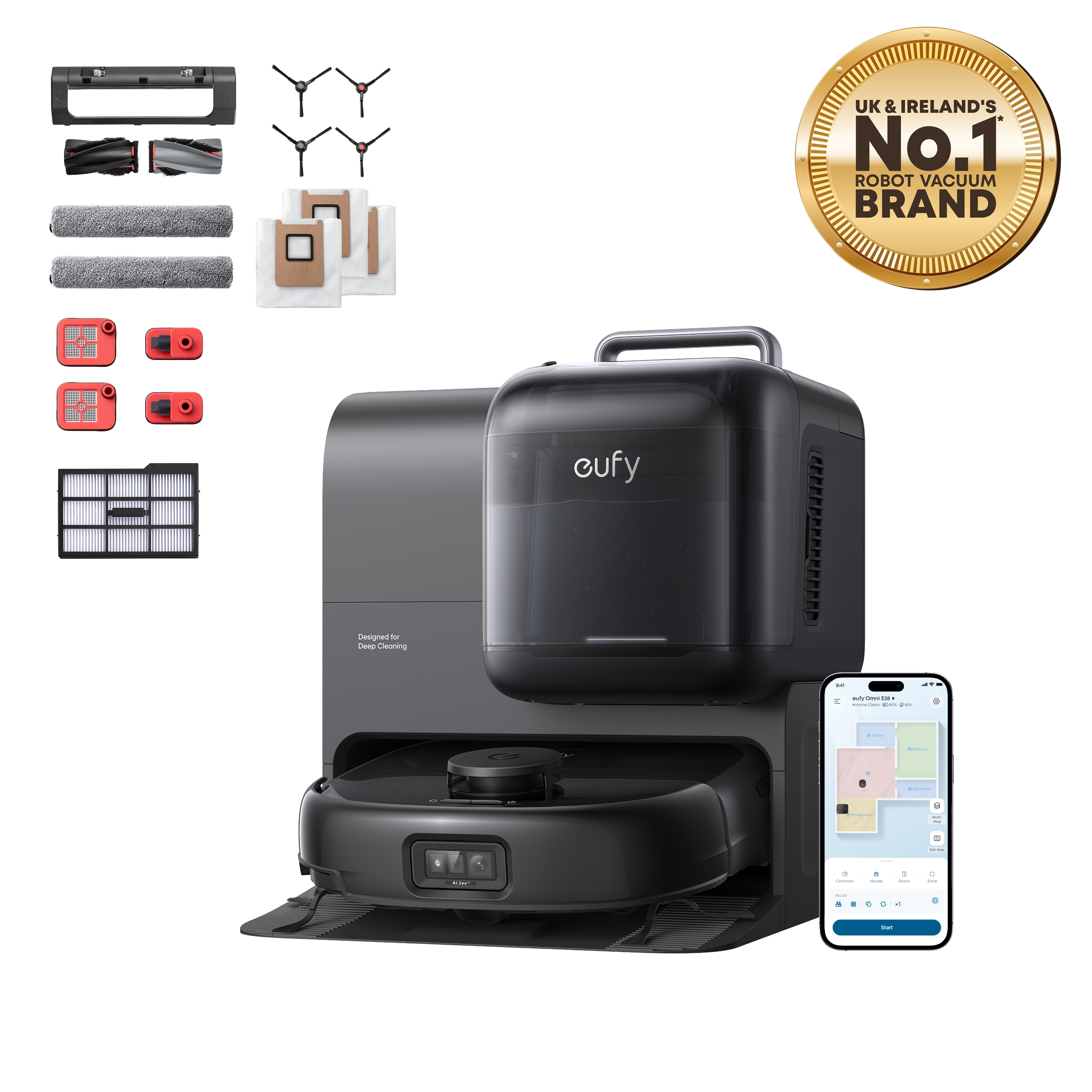 eufy-robot-vacuum-omni-e28-3-en-1-kit-accessoires-complet image 2