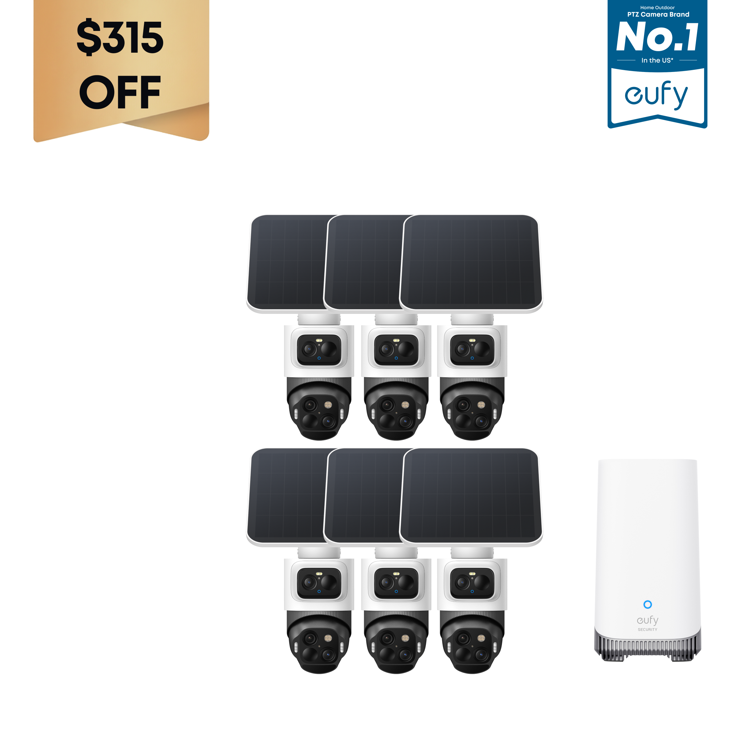 eufy-eufycam-s4-kit-6-cam-ras-triple-objectif-bullet-ptz-4k image 1