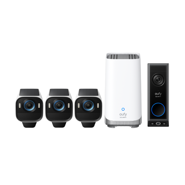 eufy-eufycam-s3-pro-kit-3-cam-ras-sonnette-vid-o-e340-sur-batterie image 1