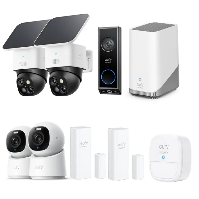 eufy-whole-home-premium-bundle-pack-sonnette-e340-homebase-s380-solocam-s340 image 1