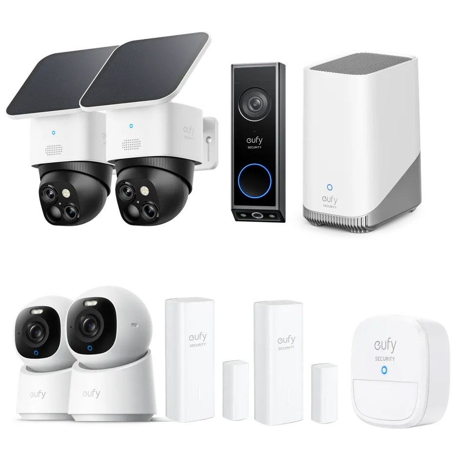 eufy-whole-home-premium-bundle-pack-sonnette-e340-homebase-s380-solocam-s340 image 1