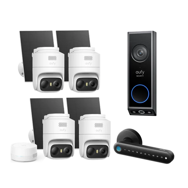 eufy-smart-home-security-access-bundle-eufycam-c37-kit-4-cam-ras-sonnette-e340-s image 1