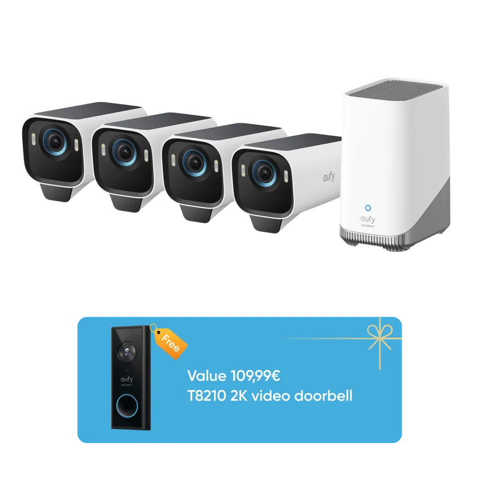 eufy-eufycam-s3-pro-kit-4-cam-ras-sonnette-vid-o-s220 image 1