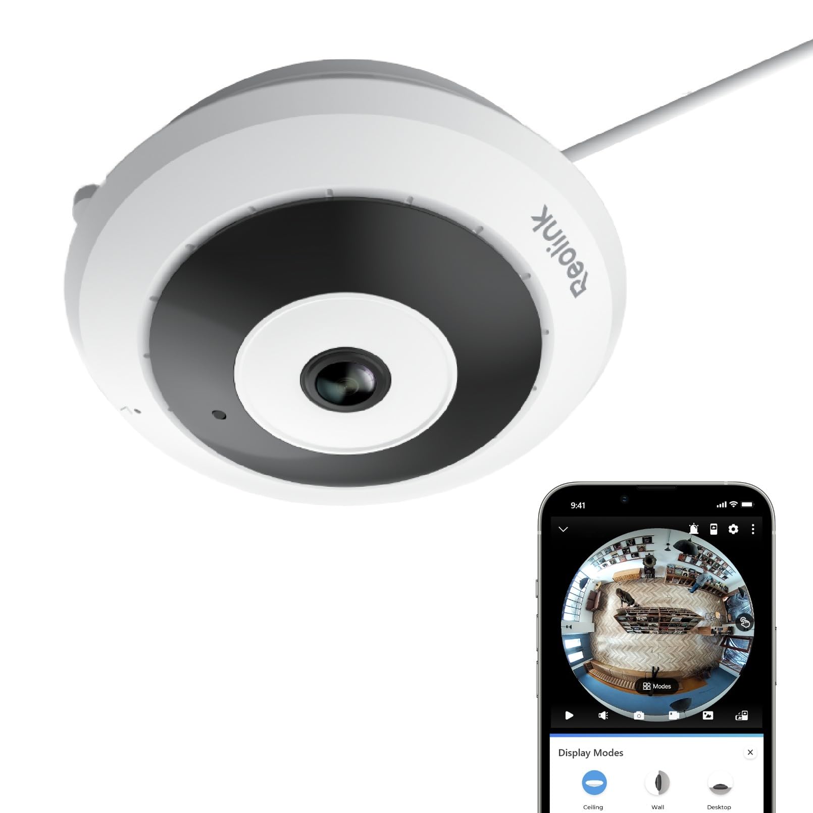 reolink-cam-ra-fisheye-6mp-2k-panorama-360-wifi-int-rieure image 1