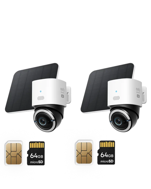 eufy-4g-lte-cam-s330-lot-de-2-cam-ra-surveillance-4g-wi-fi-solaire image 1