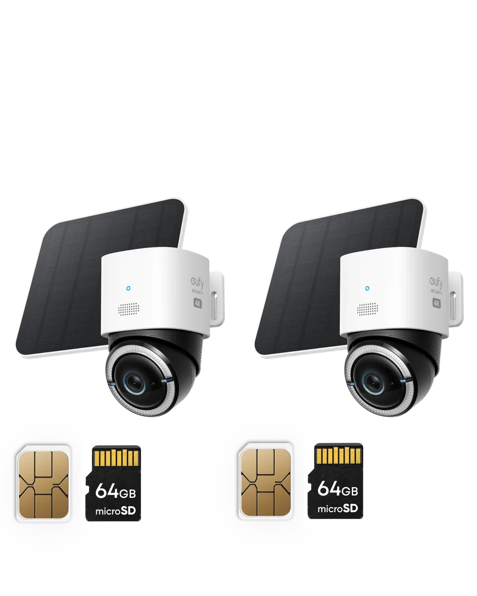 eufy-4g-lte-cam-s330-lot-de-2-cam-ra-surveillance-4g-wi-fi-solaire image 1