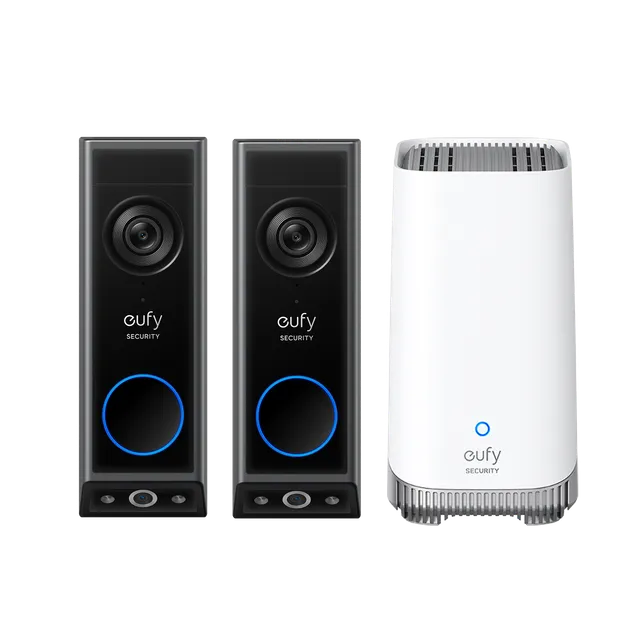 eufy-video-doorbell-e340-lot-de-2-homebase-s380-carillon-vid-o-double-cam-ra image 1