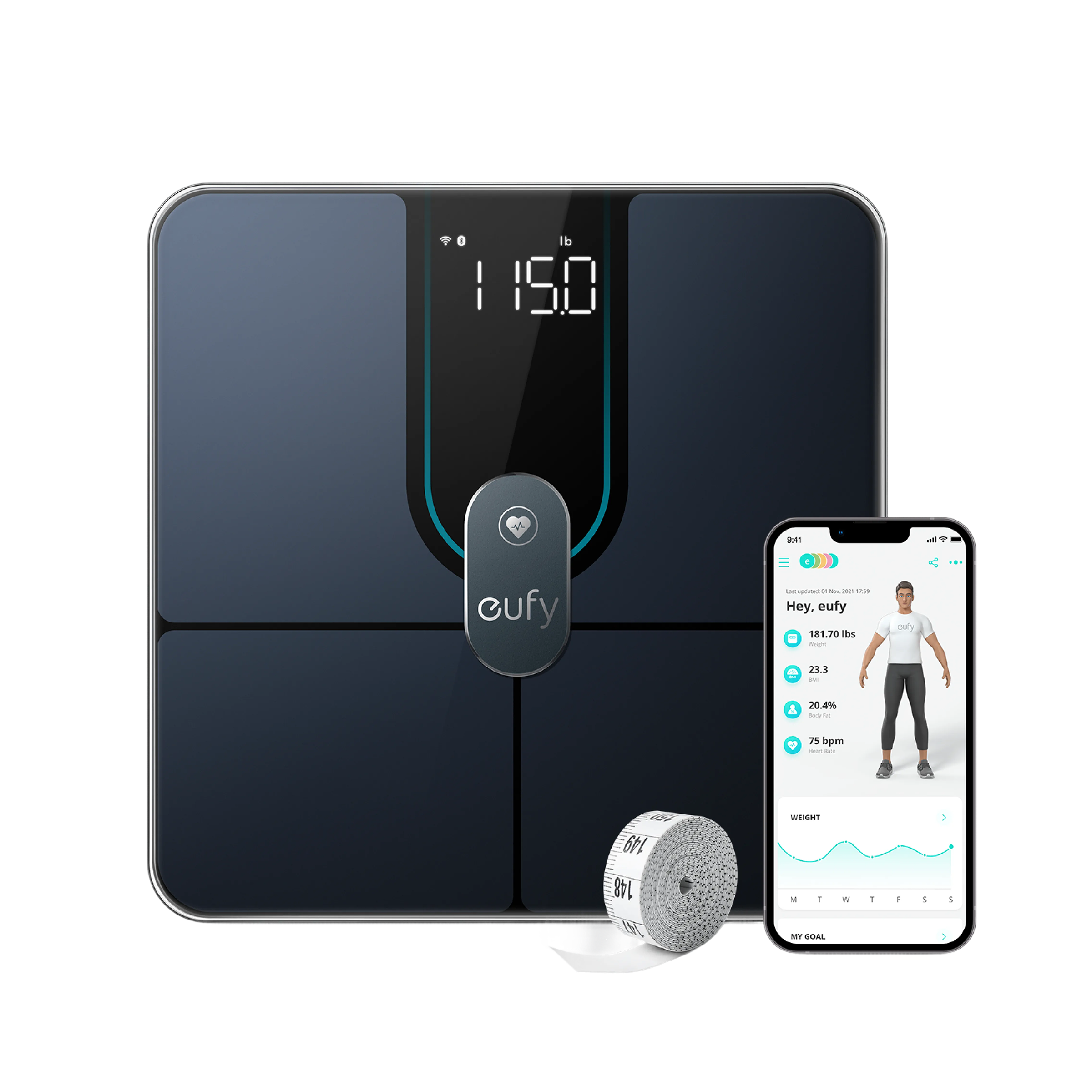 eufy-smart-scale-p2-pro-balance-connect-e-wi-fi-bluetooth image 1