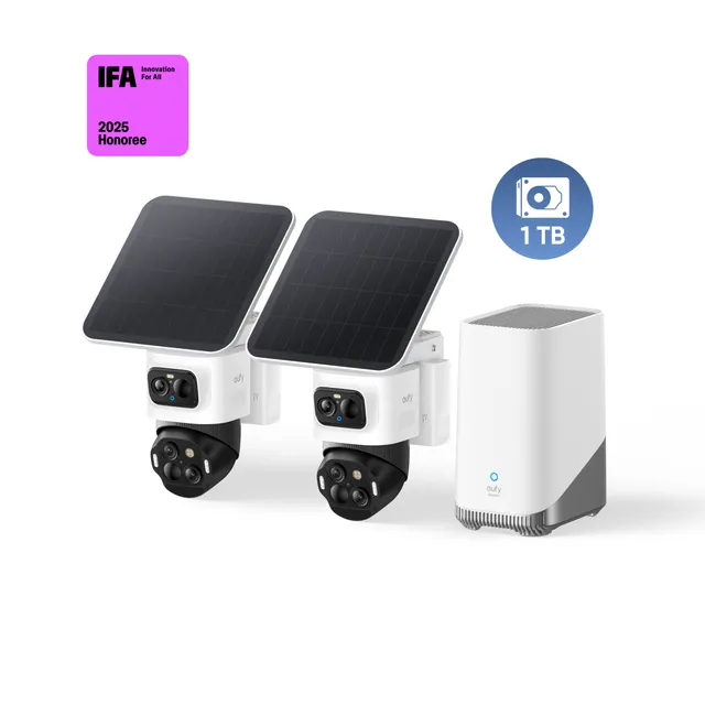 eufycam-s4-kit-2-cam-ras-triple-objectif-homebase-s380-disque-1-to image 1