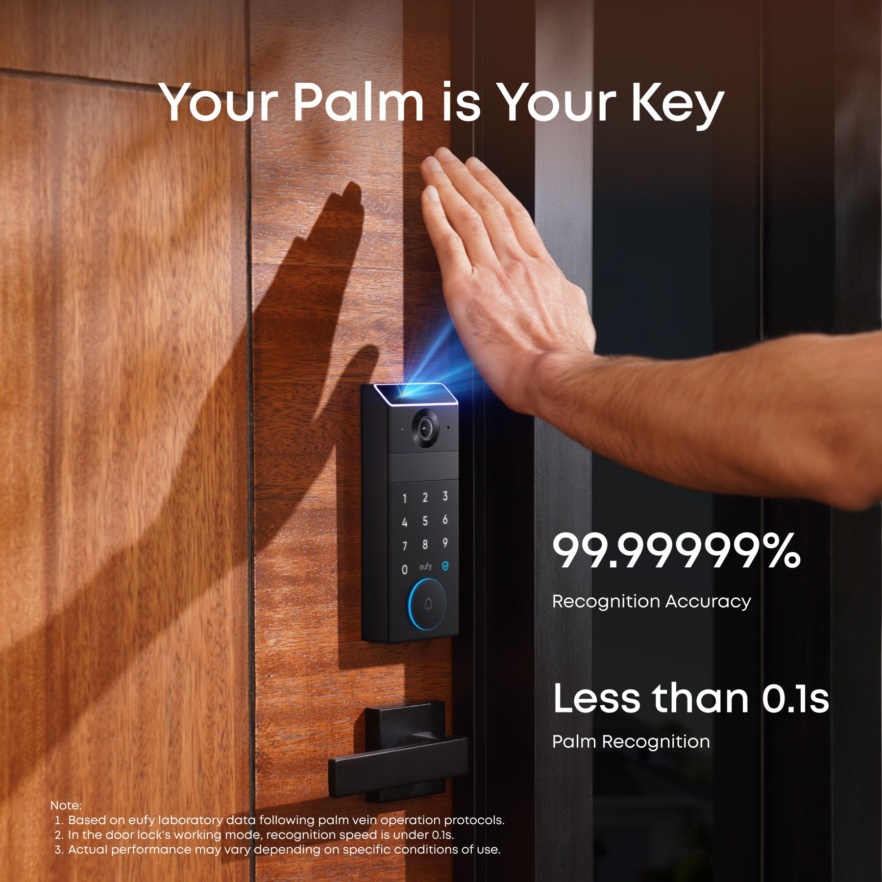 eufy-s3-video-smart-lock-serrure-connect-e-vid-o-wi-fi-veine-palmaire image 3