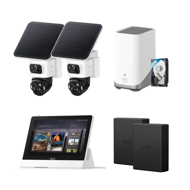 eufy-eufycam-s4-pack-surveillance-maison-avec-homebase-s380-smart-display-e10 image 1