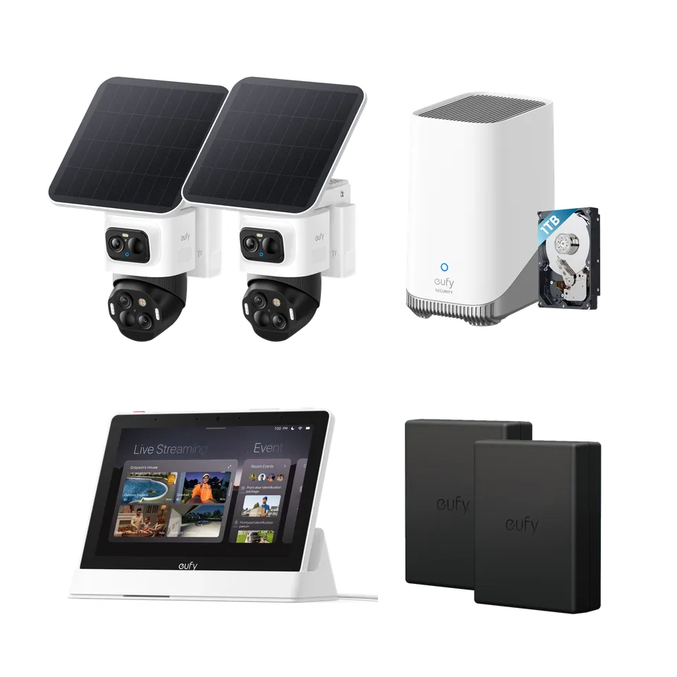 eufy-eufycam-s4-pack-surveillance-maison-avec-homebase-s380-smart-display-e10 image 1
