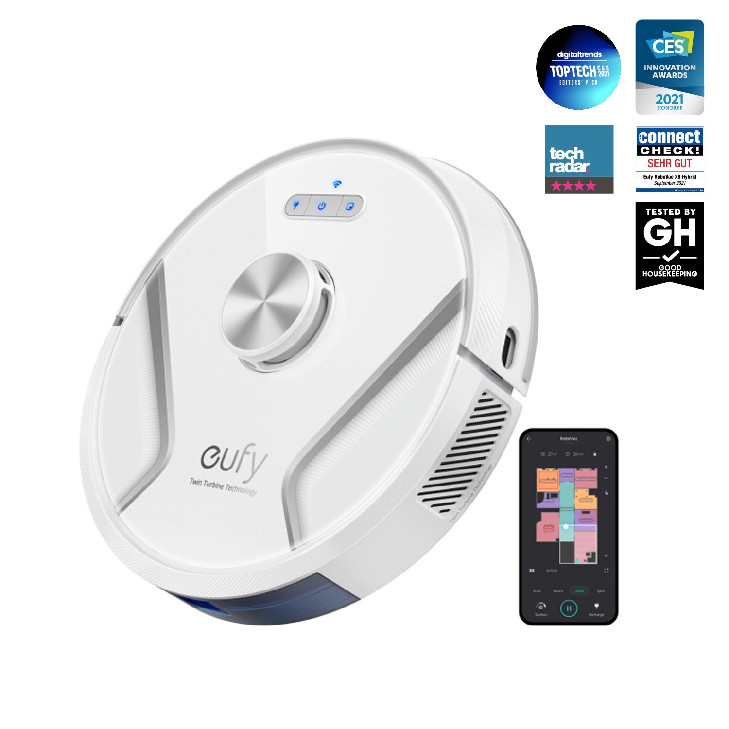 eufy-clean-robovac-x8-aspirateur-robot-double-turbine-2x-2000-pa image 7