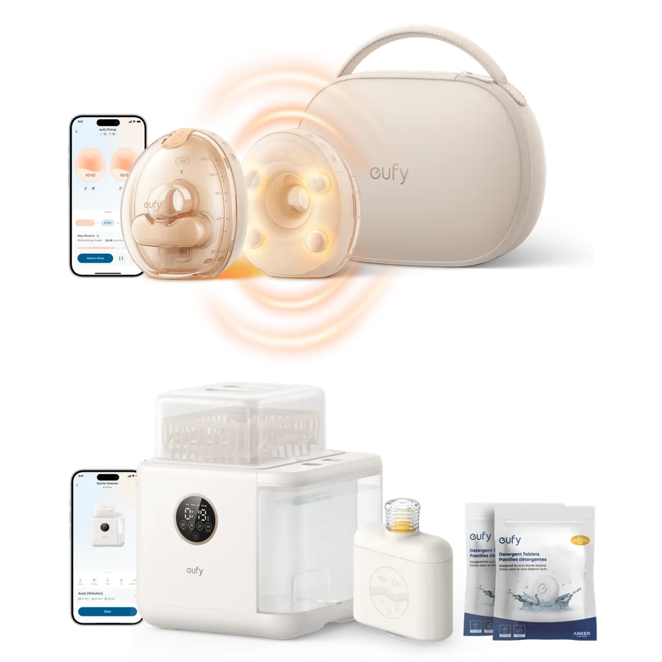 eufy-wearable-breast-pump-s2-pro-baby-bottle-washer-s1-pro-tire-lait-portable-et image 1