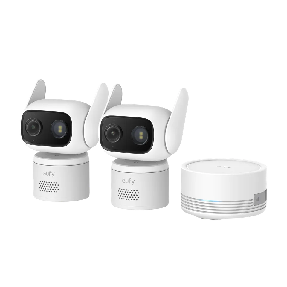 eufy-cam-c31-filaire-pan-tilt-360-lot-de-2-homebase-mini image 1