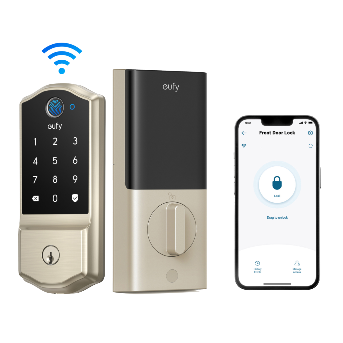 eufy-smart-lock-c220-serrure-connect-e-empreinte-digitale-nickel image 2