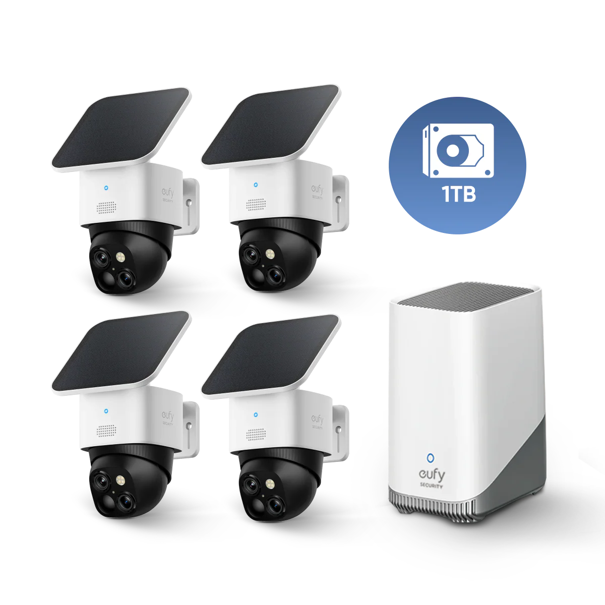 eufy-solocam-s340-pack-de-4-cam-ras-homebase-s380-disque-dur-1-to-kit-de-vid-osu image 2
