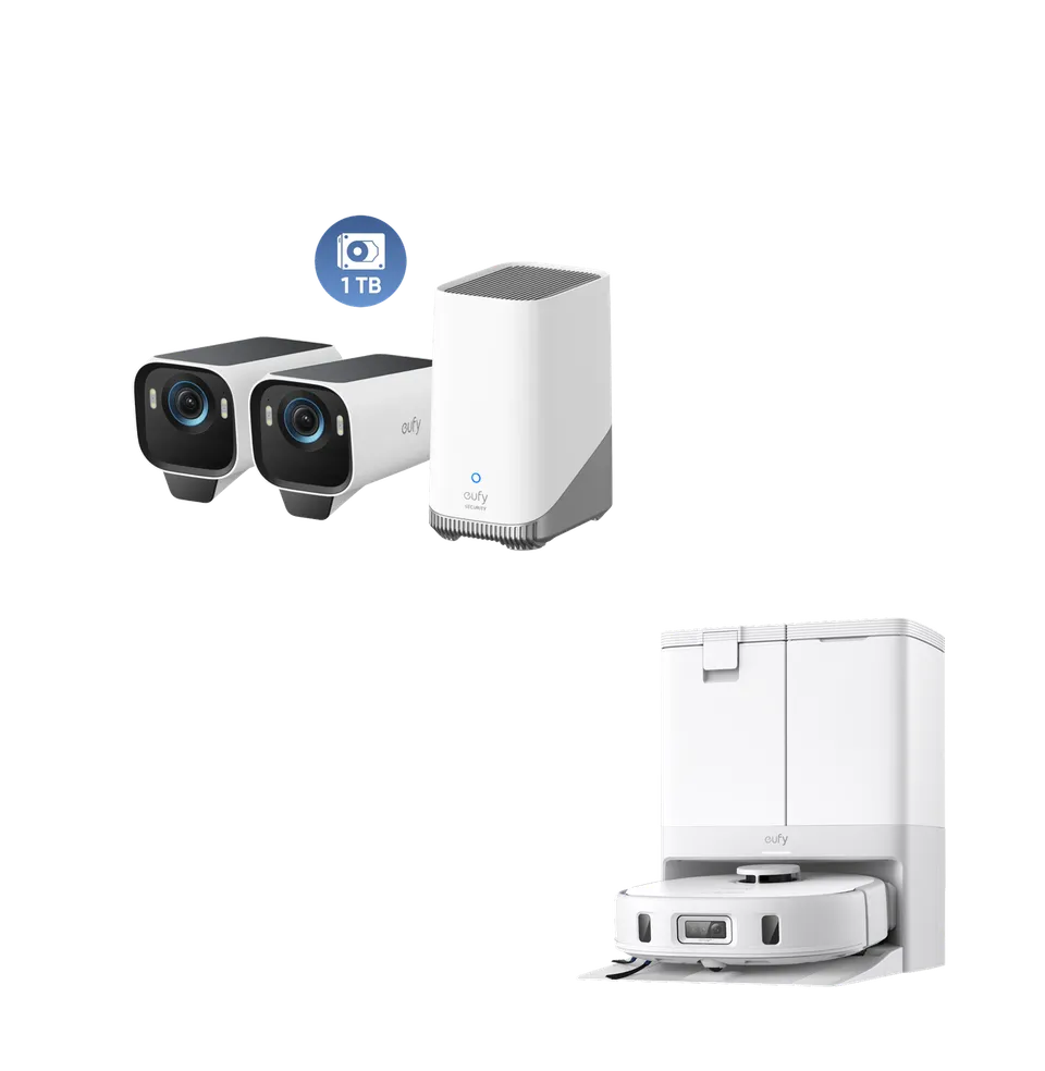 eufy-x10-pro-omni-blanc-eufycam-s3-pro-pack-2-disque-1-to-robot-surveillance image 1