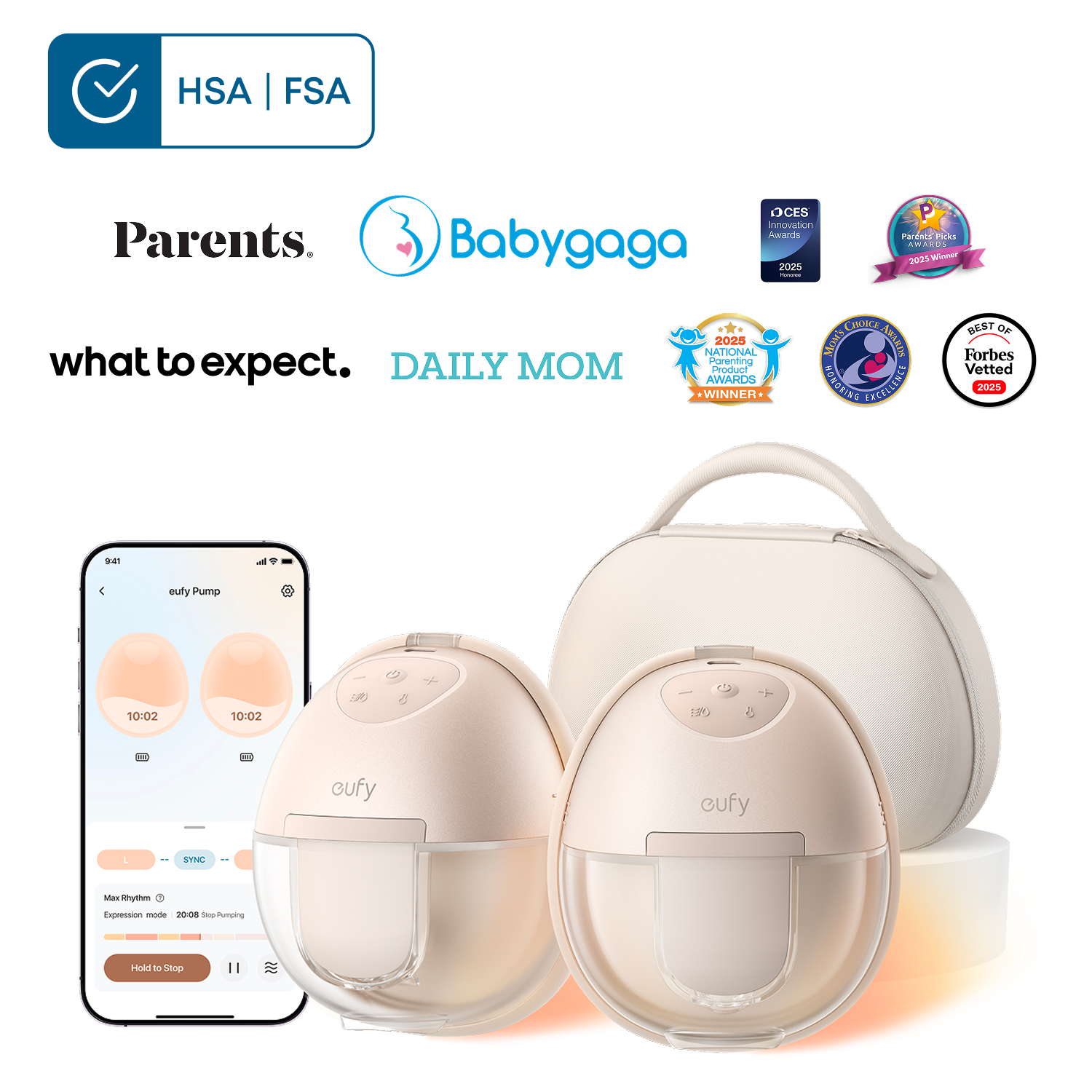 eufy-wearable-breast-pump-s1-pro-tire-lait-portable-chauffant-heatflow-avec-bo-t image 1