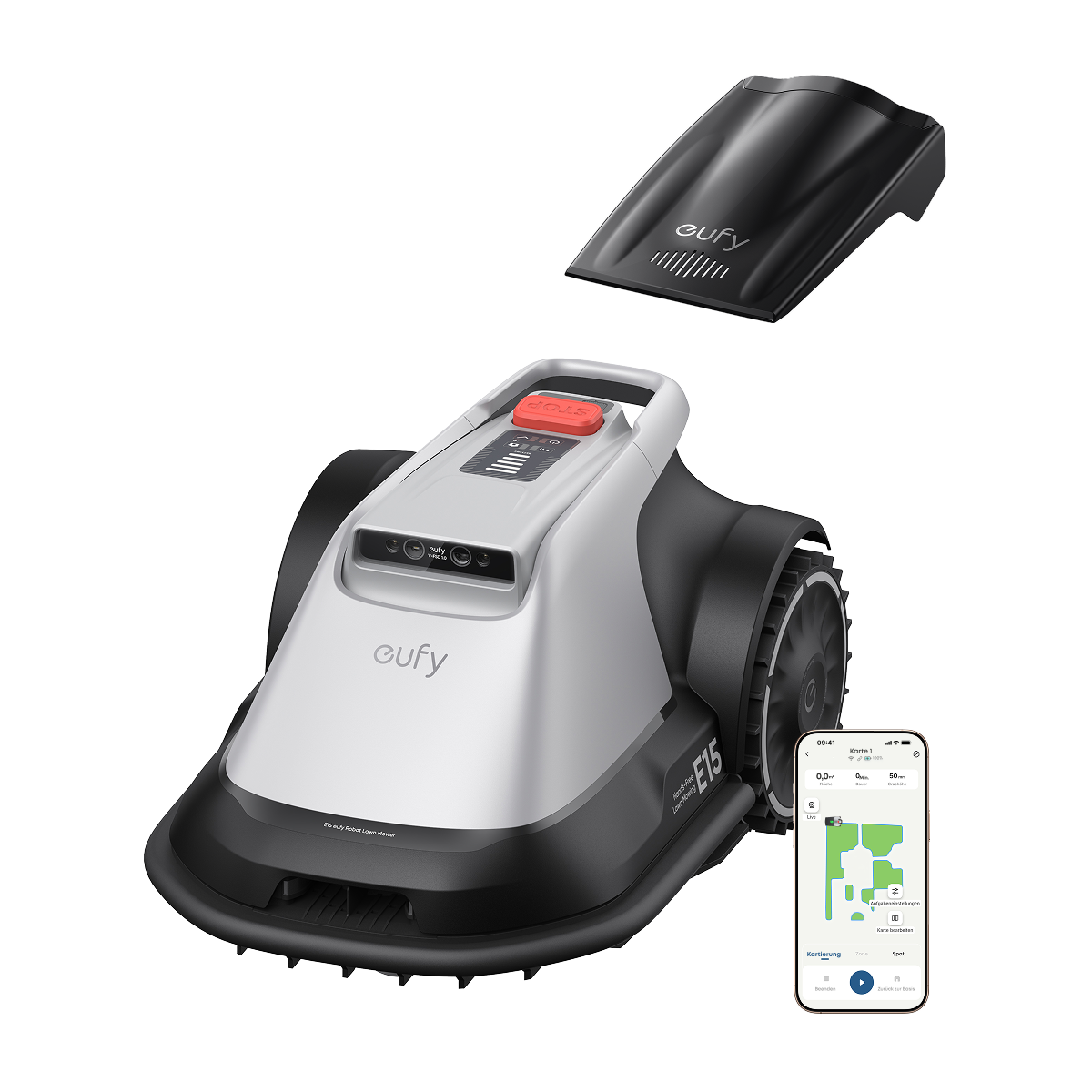 eufy-e15-robot-tondeuse-sans-fil-truevision-mapping-auto image 1