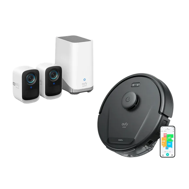 eufy-eufycam-s300-eufycam-3c-eufy-clean-l60-pack-s-curit-4k-robot-aspirateur image 1