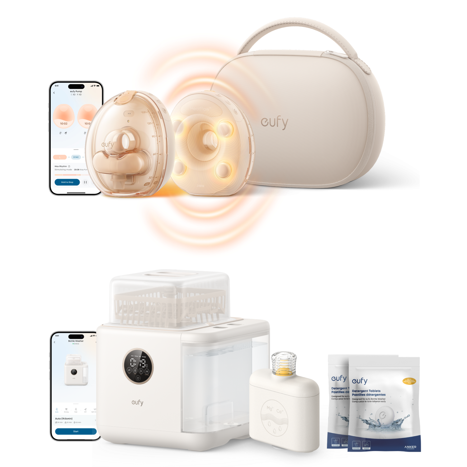 eufy-wearable-breast-pump-s2-pro-baby-bottle-washer-s1-pro-tire-lait-portable-et image 1