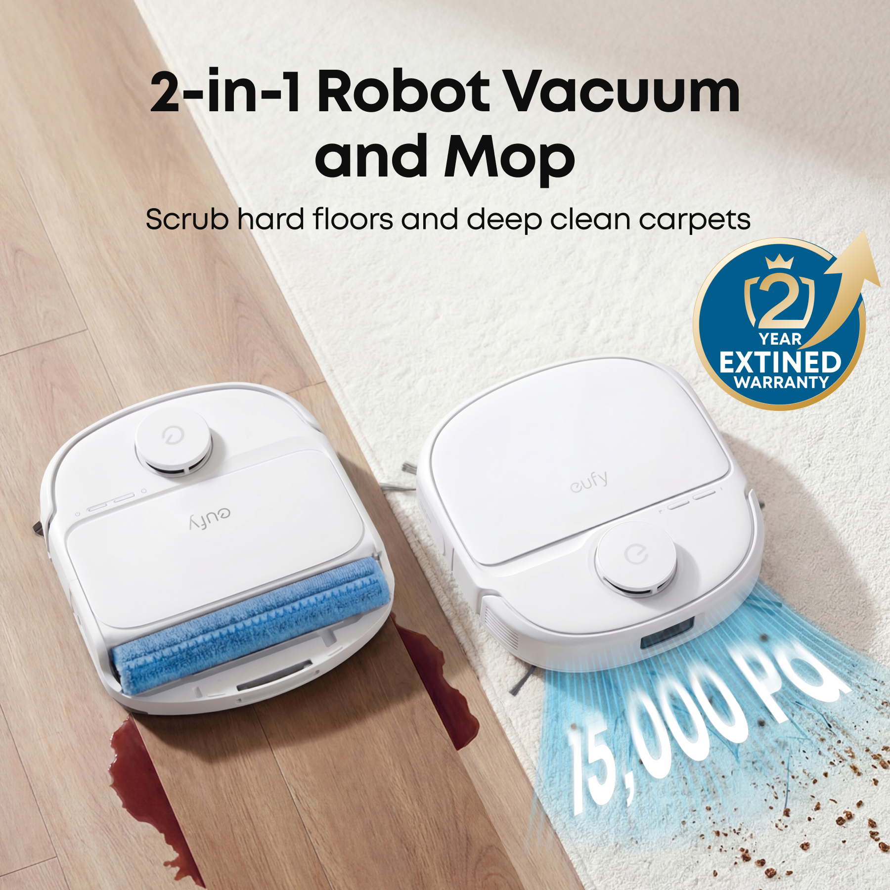 eufy-omni-c28-robot-aspirateur-laveur-blanc-sac-poussi-re-15000-pa image 3
