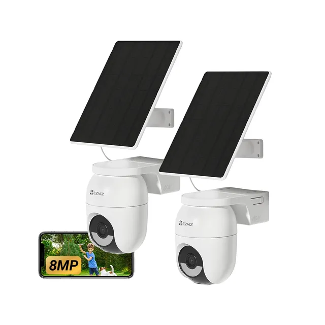 ezviz-cb8-lite-kit-2-cam-ras-ext-rieures-sans-fil-4k-8mp-panneau-solaire-5w-2pk image 1