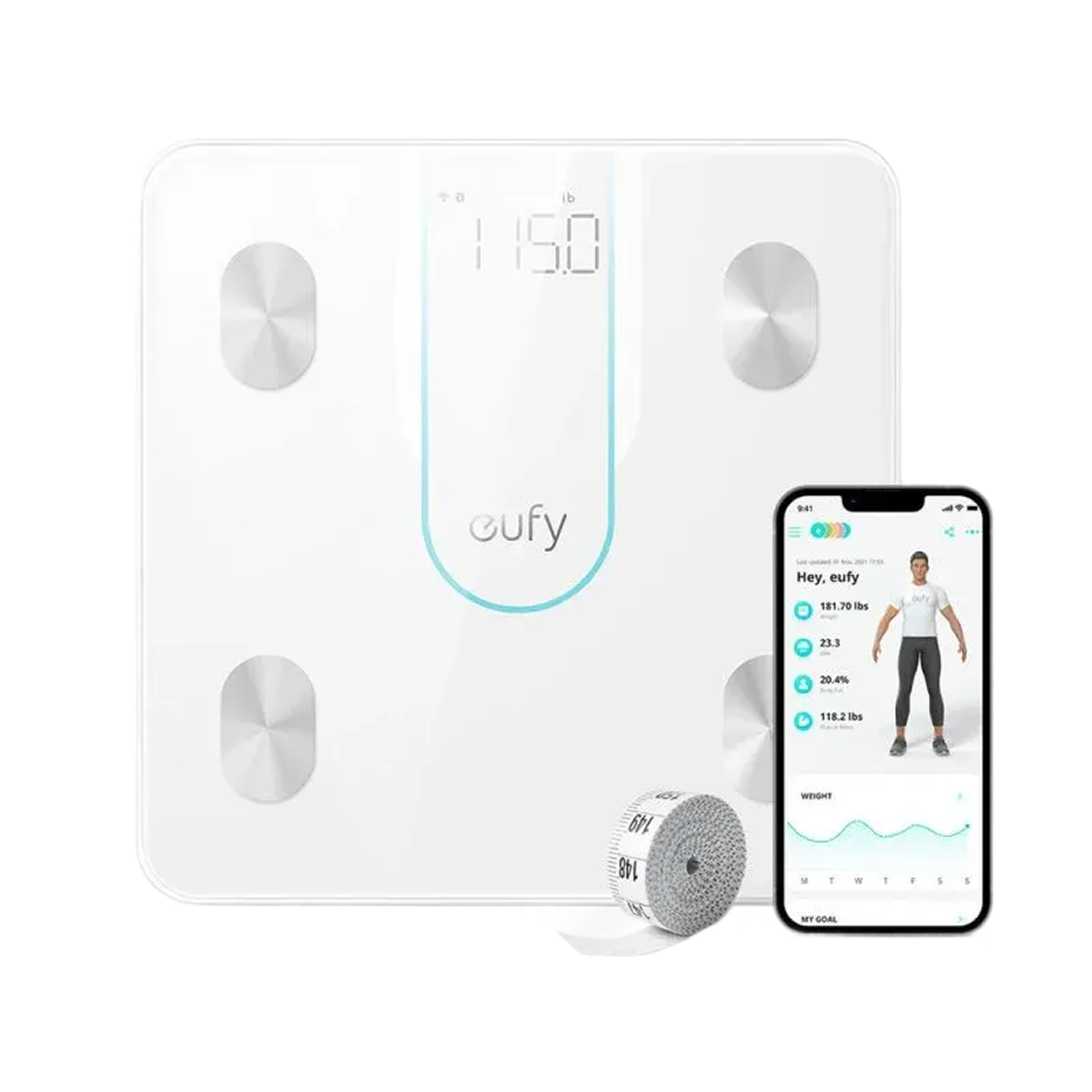 eufy-smart-scale-p2-balance-connect-e-wifi-bluetooth-15-mesures-blanc image 1