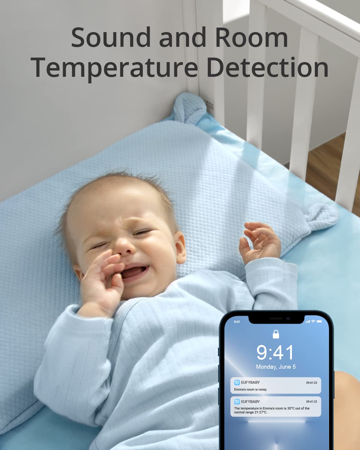 eufy-baby-monitor-2k-wi-fi-cam-ra-b-b-pan-tilt-avec-d-tection-pleurs image 5