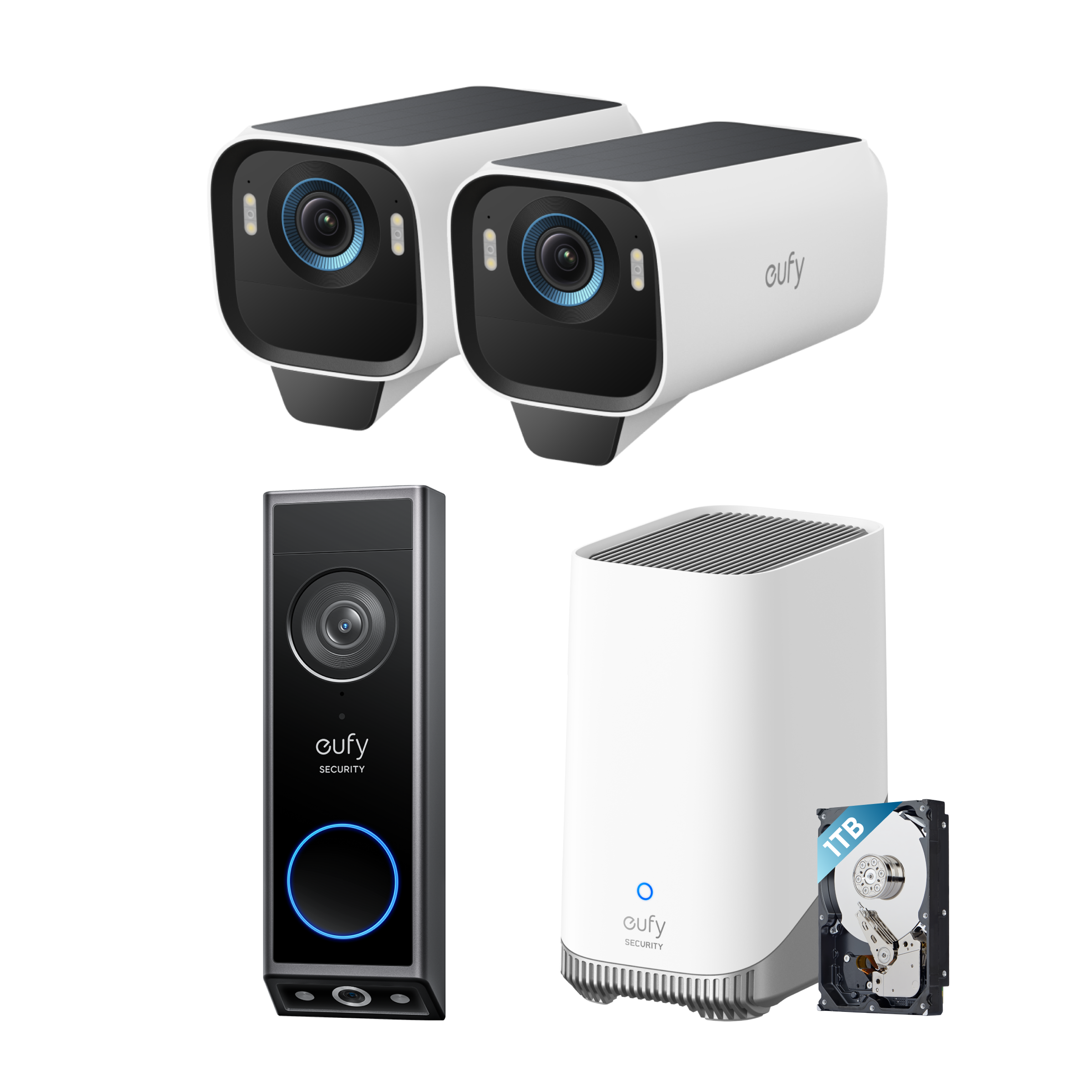 eufy-eufycam-s3-pro-kit-2-cam-ras-sonnette-e340-disque-1-to-kit-vid-osurveillanc image 1