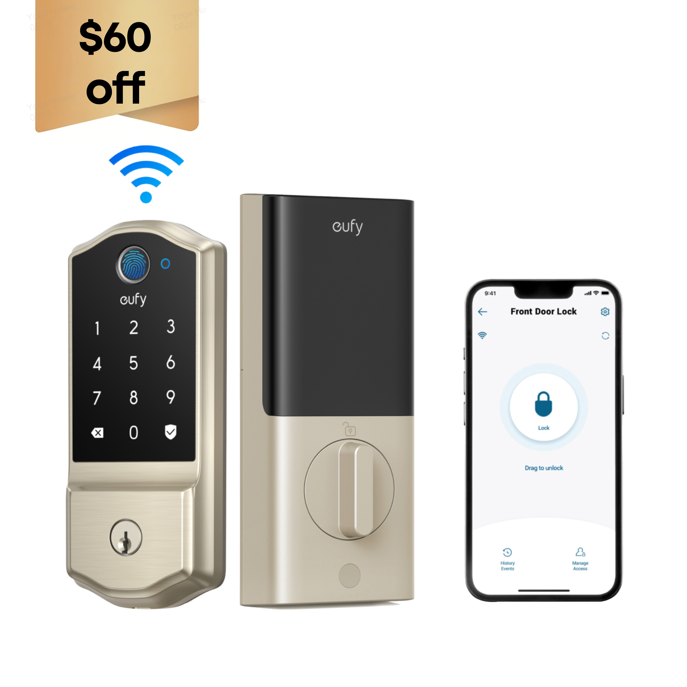 eufy-smart-lock-c220-serrure-connect-e-empreinte-digitale-nickel image 1
