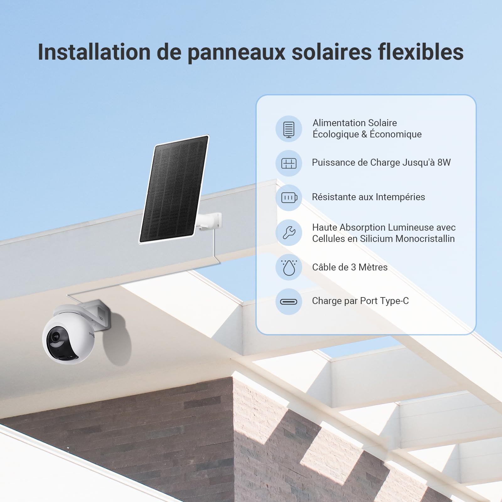 ezviz-panneau-solaire-8w-type-c-ip65-accessoire-cam-ra-batterie image 3